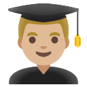 Medium-Light Skin Tone Male Student Free Open-Source SVG Icon