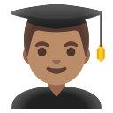 Medium Skin Tone Male Student (Noto Emoji) Free Open-Source SVG Icon