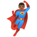 Medium Dark Skin Tone Superhero Man (Noto Emoji) Free Open-Source SVG Icon