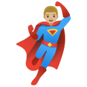 Medium-Light Skin Tone Superhero Man (Noto Emoji) Free Open-Source SVG Icon