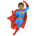 Medium Skin Tone Male Superhero (Noto Emoji) Free Open-Source SVG Icon