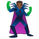 Medium Dark Skin Tone Supervillain Man (Noto Emoji) Free Open-Source SVG Icon