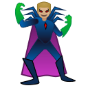 Medium Light Skin Tone Male Supervillain (Noto Emoji) Free Open-Source SVG Icon