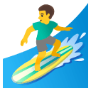 Man Surfing (Noto Emoji) Free Open-Source SVG Icon