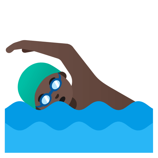 Man Swimming with Dark Skin Tone (Noto Emoji) Free Open-Source SVG Icon (Noto Emoji)