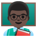 Man Teacher with Dark Skin Tone (Noto Emoji) Free Open-Source SVG Icon