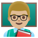 Medium Light Skin Tone Man Teacher Free Open-Source SVG Icon