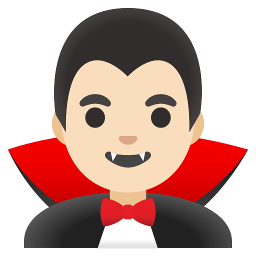 Light Skin Tone Male Vampire Free Open-Source SVG Icon (Noto Emoji)