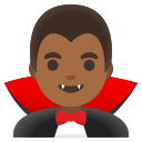 Medium Dark Skin Tone Vampire Man (Noto Emoji) Free Open-Source SVG Icon