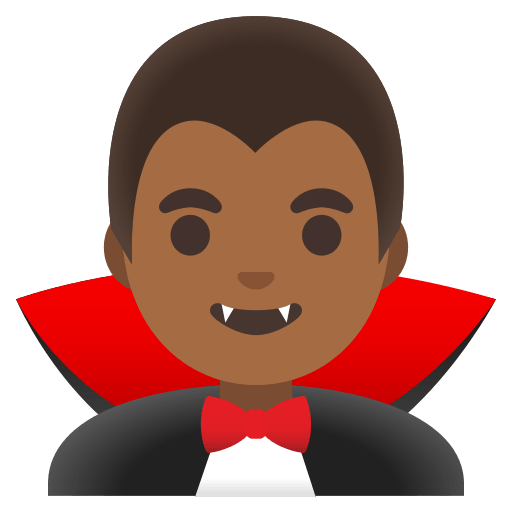 Medium Dark Skin Tone Vampire Man (Noto Emoji) Free Open-Source SVG Icon (Noto Emoji)