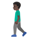 Man Walking with Dark Skin Tone (Noto Emoji) Free Open-Source SVG Icon