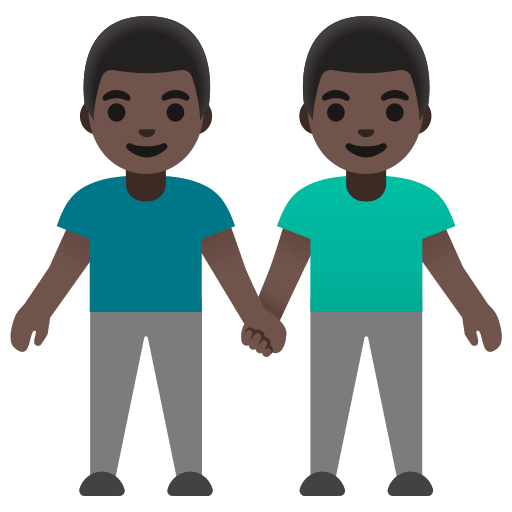 Men Holding Hands with Dark Skin Tone (Noto Emoji) Free Open-Source SVG Icon (Noto Emoji)