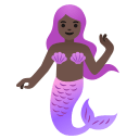 Dark Skin Tone Mermaid (Noto Emoji) Free Open-Source SVG Icon