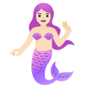 Mermaid with Light Skin Tone (Noto Emoji) Free Open-Source SVG Icon