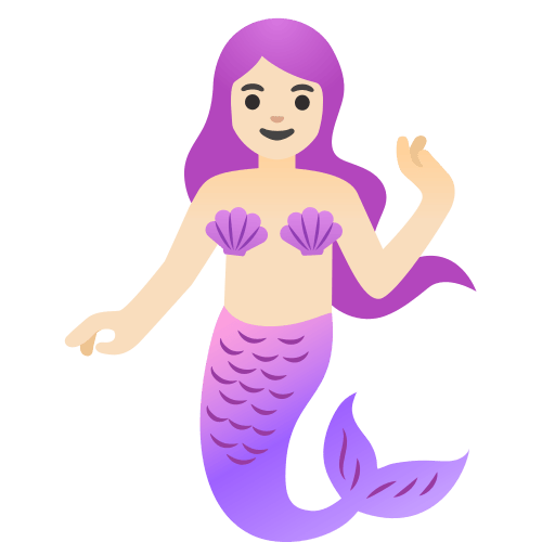 Mermaid with Light Skin Tone (Noto Emoji) Free Open-Source SVG Icon (Noto Emoji)