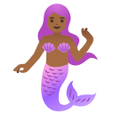 Medium Dark Skin Tone Mermaid (Noto Emoji) Free Open-Source SVG Icon