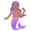 Mermaid with Medium Skin Tone (Noto Emoji) Free Open-Source SVG Icon