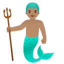 Merman with Medium Skin Tone (Noto Emoji) Free Open-Source SVG Icon