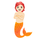 Merperson with Light Skin Tone (Noto Emoji) Free Open-Source SVG Icon