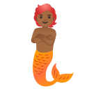 Merperson with Medium Dark Skin Tone Free Open-Source SVG Icon