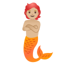 Merperson with Medium-Light Skin Tone (Noto Emoji) Free Open-Source SVG Icon