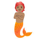 Merperson with Medium Skin Tone (Noto Emoji) Free Open-Source SVG Icon