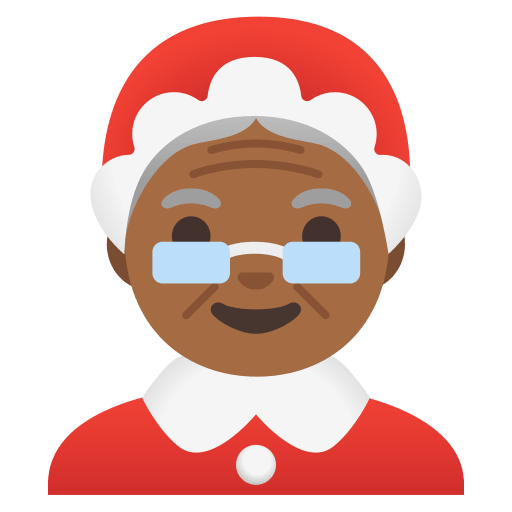 Mrs. Claus with Medium Dark Skin Tone (Noto Emoji) Free Open-Source SVG Icon (Noto Emoji)