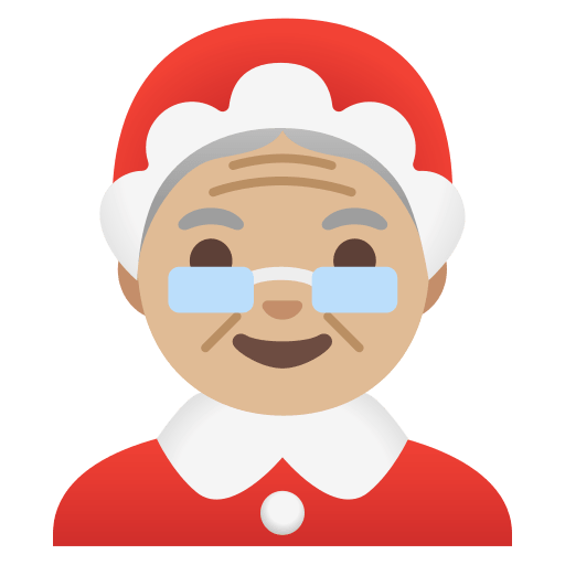 Mrs. Claus with Medium Light Skin Tone (Noto Emoji) Free Open-Source SVG Icon (Noto Emoji)