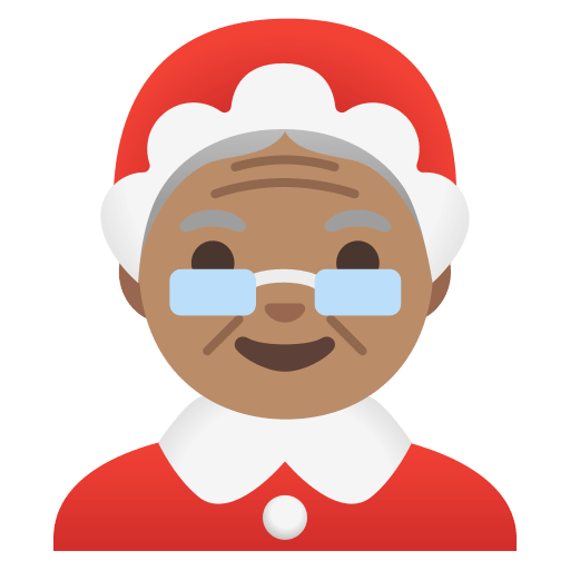 Mrs. Claus with Medium Skin Tone (Noto Emoji) Free Open-Source SVG Icon (Noto Emoji)