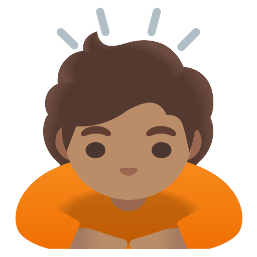 Person Bowing with Medium Skin Tone (Noto Emoji) Free Open-Source SVG Icon (Noto Emoji)