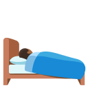 Person in Bed with Medium Dark Skin Tone (Noto Emoji) Free Open-Source SVG Icon