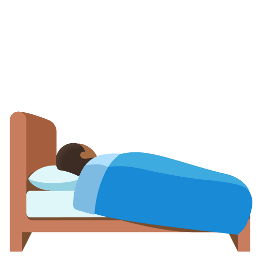 Person in Bed with Medium Dark Skin Tone (Noto Emoji) Free Open-Source SVG Icon (Noto Emoji)