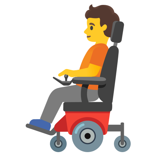 Person in Motorized Wheelchair Free Open-Source SVG Icon (Noto Emoji)