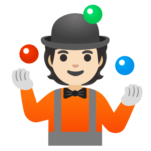 Person Juggling (Light Skin Tone) Free Open-Source SVG Icon (Noto Emoji)