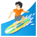 Person Surfing with Light Skin Tone (Noto Emoji) Free Open-Source SVG Icon