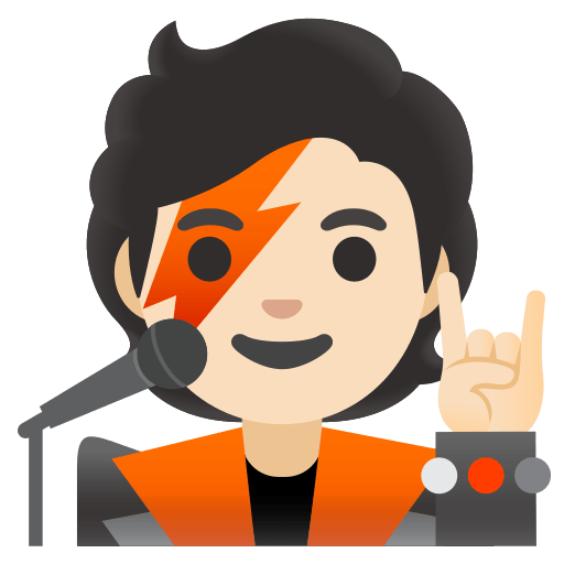 Singer with Light Skin Tone (Noto Emoji) Free Open-Source SVG Icon (Noto Emoji)