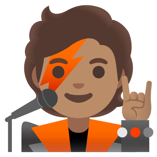 Medium Skin Tone Singer (Noto Emoji) Free Open-Source SVG Icon (Noto Emoji)