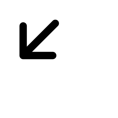 Downward Left Arrow (16px) Free Open-Source SVG Icon (Octicons)