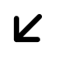 Downward Left Arrow (16px) Free Open-Source SVG Icon