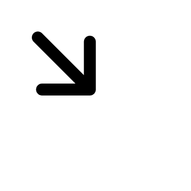 Down-Right Arrow (16px) Free Open-Source SVG Icon (Octicons)