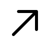 Upward Right Arrow (24px) Free Open-Source SVG Icon