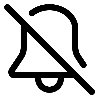 Bell Slash Notification (24) Free Open-Source SVG Icon (Octicons)