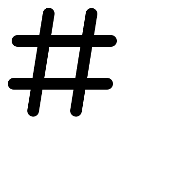 Hash Symbol (16) Free Open-Source SVG Icon (Octicons)