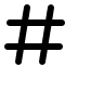 Hash Symbol (16) Free Open-Source SVG Icon