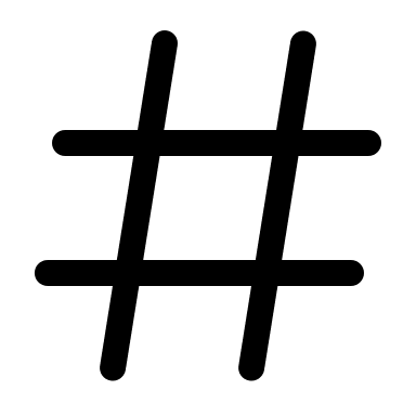 Hashtag Symbol (24px) Free Open-Source SVG Icon (Octicons)