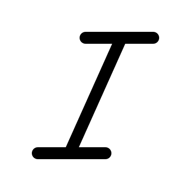 Italic Text Style (24px) Free Open-Source SVG Icon (Octicons)