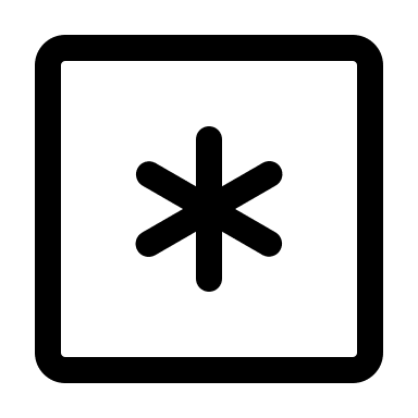 Key with Asterisk Symbol (24px) Free Open-Source SVG Icon (Octicons)