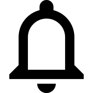 Notification Bell (Outline) Free Open-Source SVG Icon (OOUI)