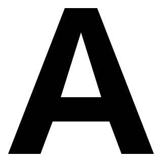 Bold Letter A Free Open-Source SVG Icon (OOUI)