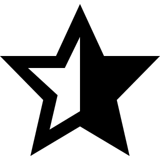 Half Star Right-To-Left (OOUI) Free Open-Source SVG Icon (OOUI)